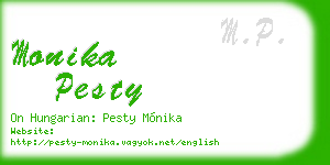 monika pesty business card